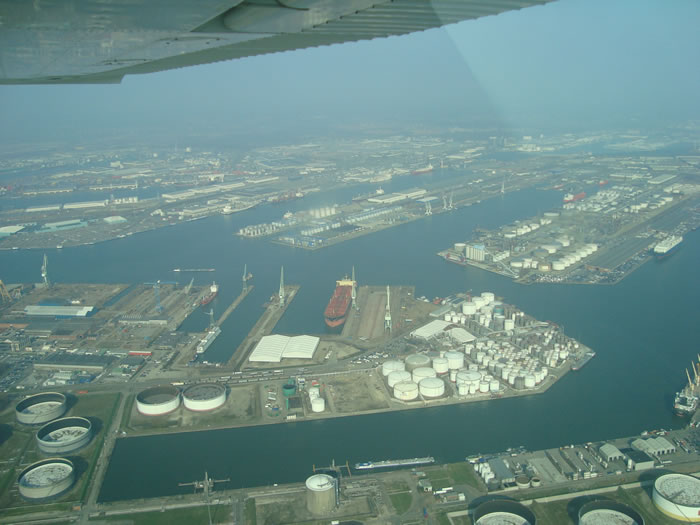 De havens van Antwerpen.