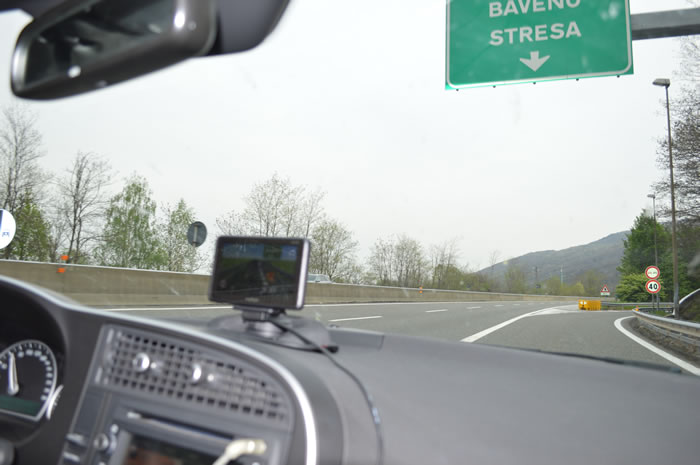 Bij Baveno de snelweg af en dan gauw naar het hotel.