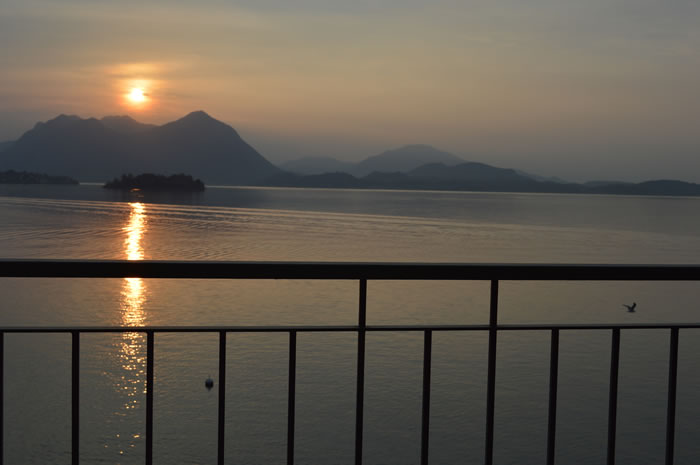 Uitzicht vanuit het hotel.