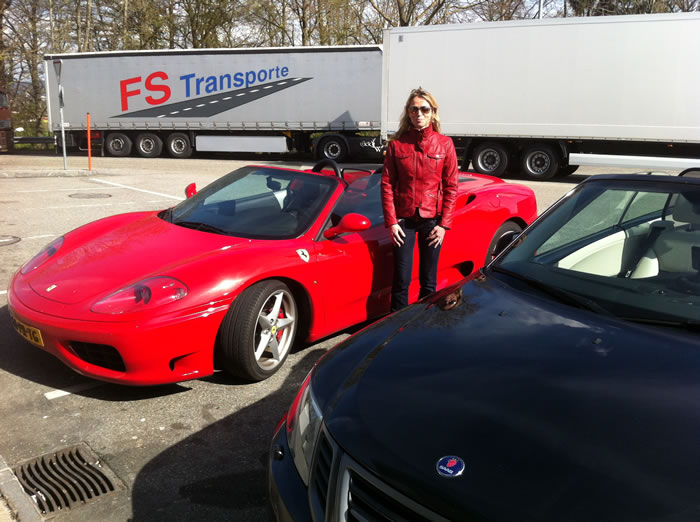 Even tanken in Zwitserland.