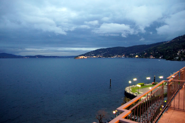 Vanaf het balkon van de hotelkamer.