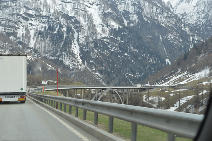 Onderweg naar Italië.