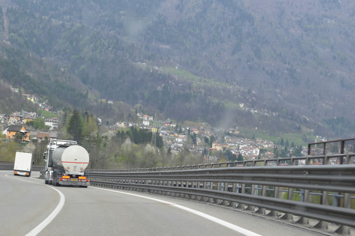 Onderweg naar Italië.